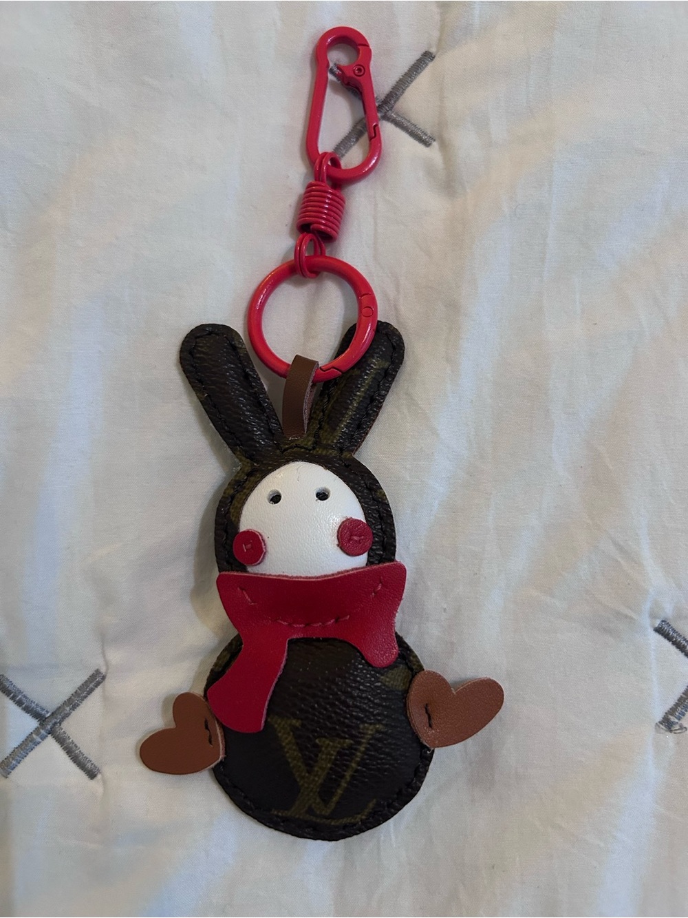Louis Vuitton Authentic Monogram Canvas Cuts handmade to bag charm/keychain